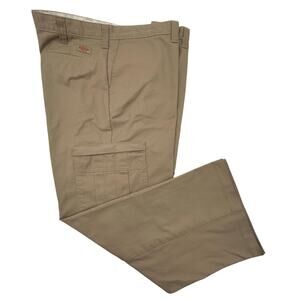 Dickies Industrial Cargo Pants Men's 40x30‎ Tan Heavy Twill Wide Leg Utility